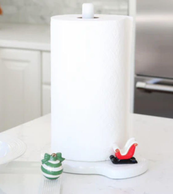Nora Fleming-pinstripes melamine paper towel holder-MEL11