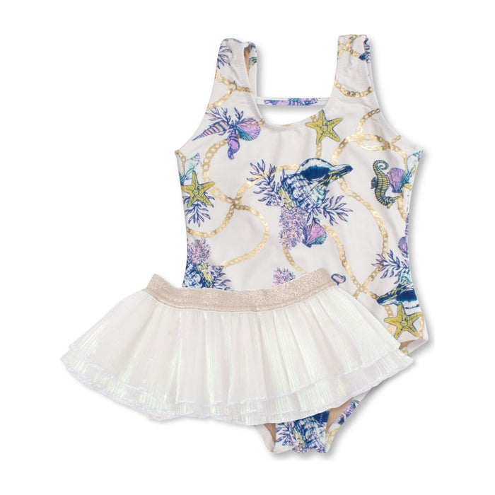 One Piece Swimsuit with Tutu - Under The Sea