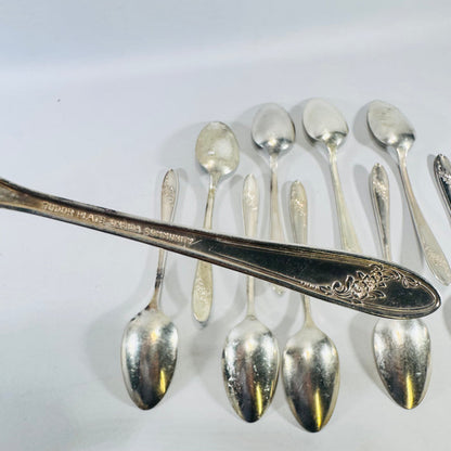 Oneida Community Queen Bess II 11 Teaspoon Lot 1946 Tudor Plate Silverplate