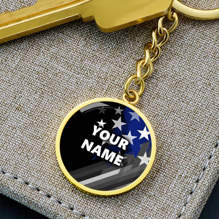 Personalized Keychain - Circle pendant - BR1