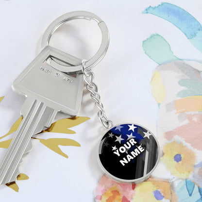 Personalized Keychain - Circle pendant - BR1