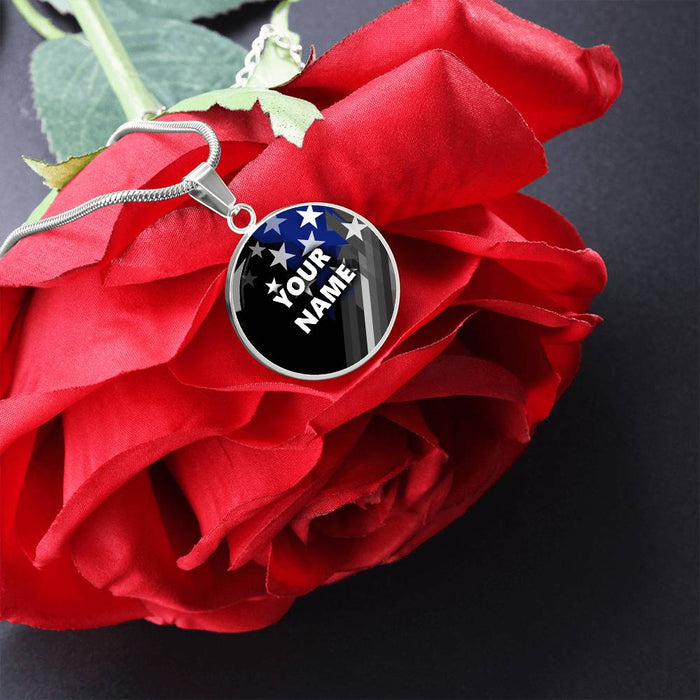 Personalized Necklace - Circle Pendant - BR1