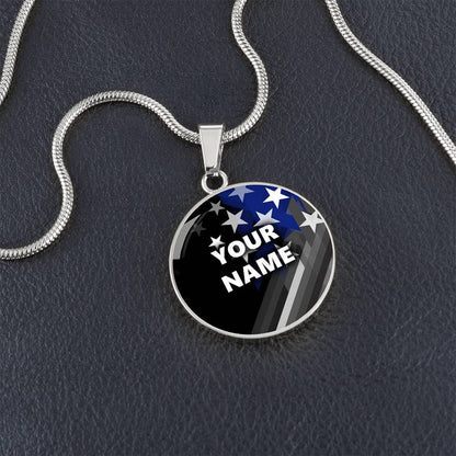 Personalized Necklace - Circle Pendant - BR1