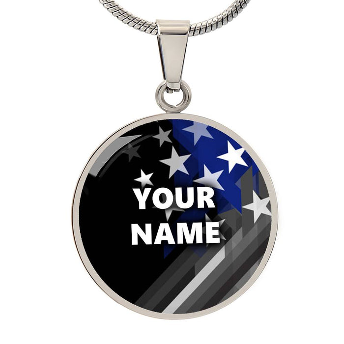 Personalized Necklace - Circle Pendant - BR1