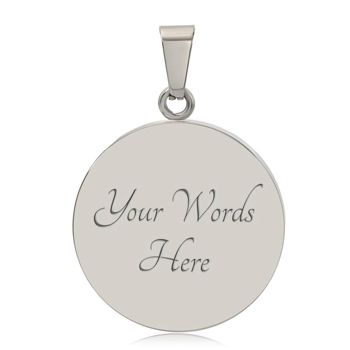 Personalized Necklace - Circle Pendant - BR1