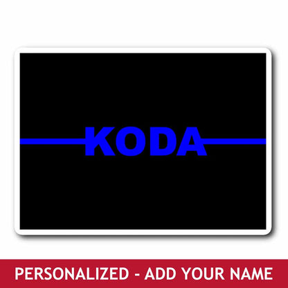 Personalized Sticker - Blue Line Name