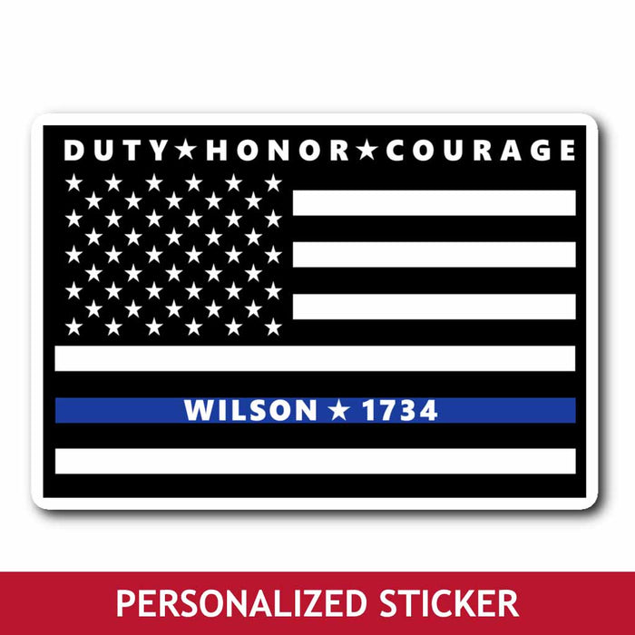 Personalized Sticker - Honor Courage