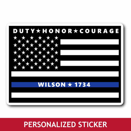 Personalized Sticker - Honor Courage