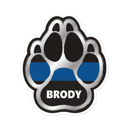 Personalized Sticker - K9 Paw - SS1