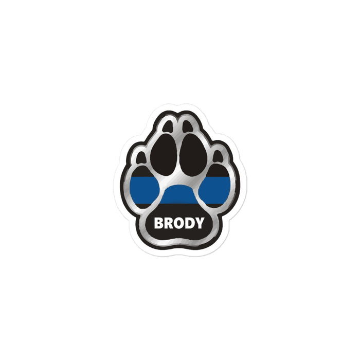 Personalized Sticker - K9 Paw - SS1