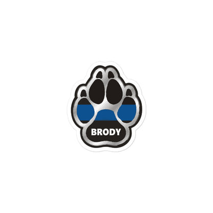 Personalized Sticker - K9 Paw - SS1