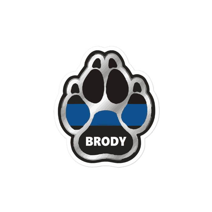Personalized Sticker - K9 Paw - SS1