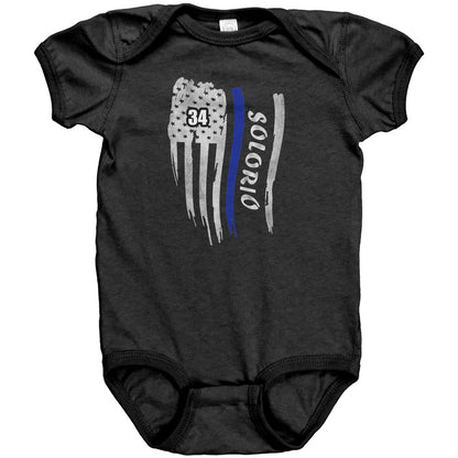 Personalized Thin Blue Line Flag Onesie - JS1