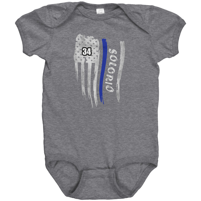 Personalized Thin Blue Line Flag Onesie - JS1