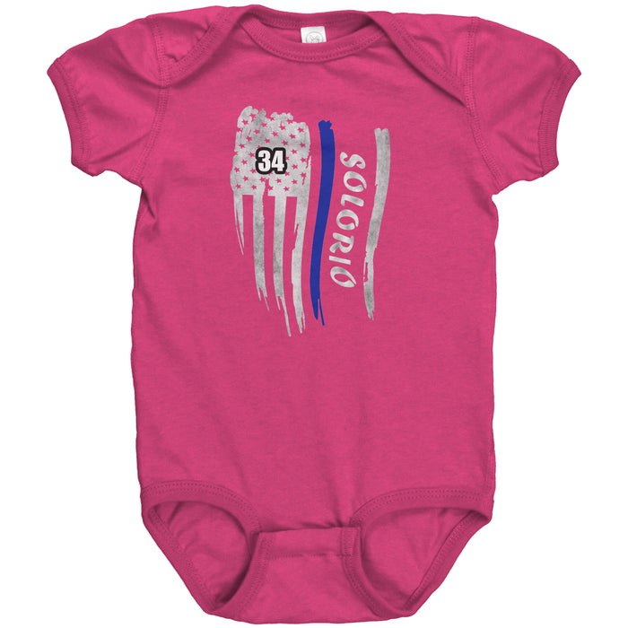 Personalized Thin Blue Line Flag Onesie - JS1