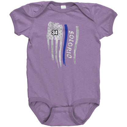 Personalized Thin Blue Line Flag Onesie - JS1