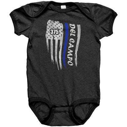 Personalized Thin Blue Line Flag Onesie - MG1
