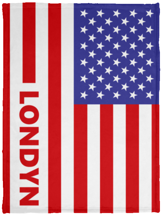 Personalized USA Flag Blanket 40x30 - ETS - KH1