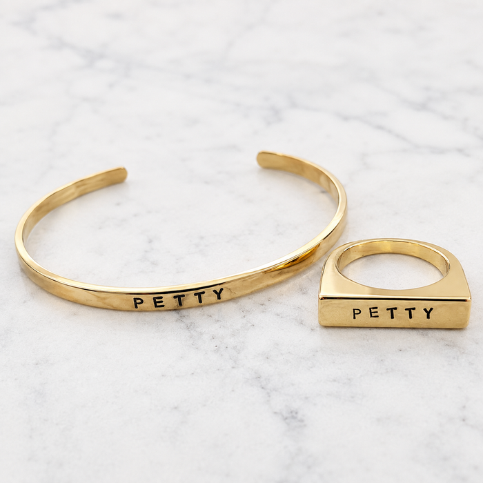 PETTY Adjustable Skinny Cuff Bracelet Salt and Sparkle