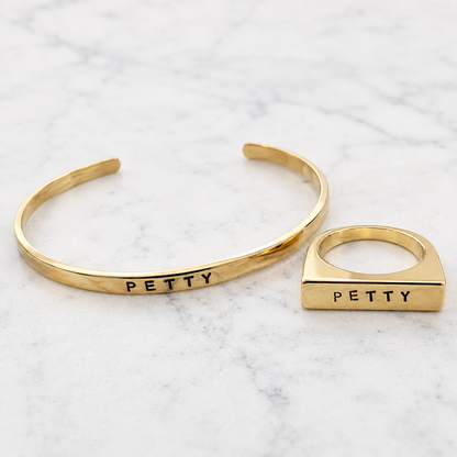 PETTY Adjustable Skinny Cuff Bracelet Salt and Sparkle