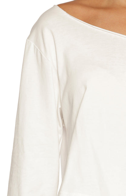 Phoenix White Off Shoulder Long Sleeve Top