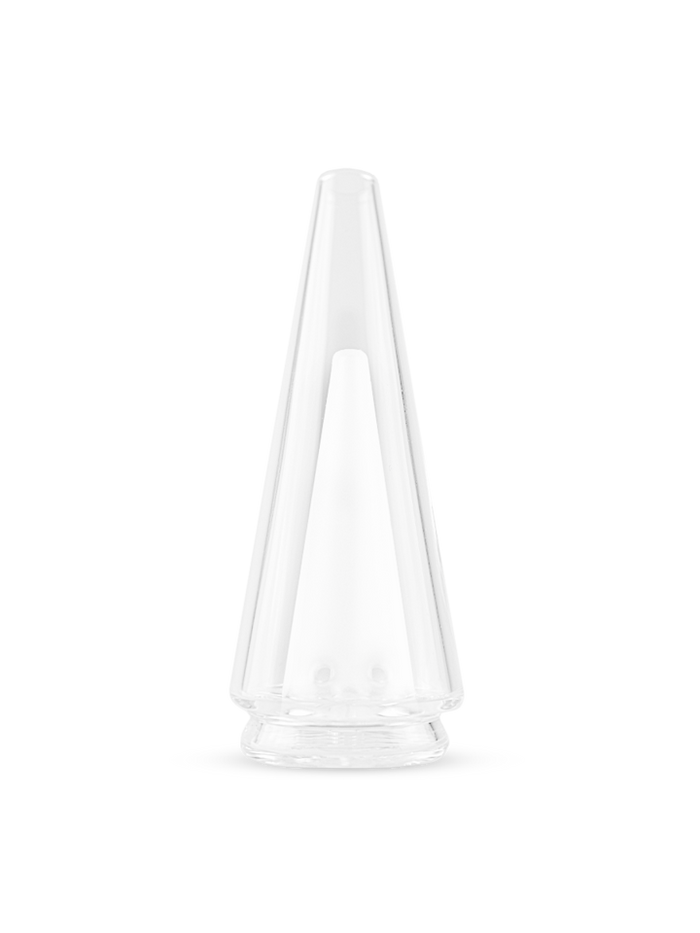 Puffco Peak Pro Replacement Glass – Hand-Blown Clear Glass Attachment: Handcrafted, Durable Borosilicate Glass, Reliable Use, Smooth Water Filtration, Enhanced Vapor Quality, Easily Snaps In and Out, Quick Storage, Cleaning, Compatible with Puffco Peak Pro, Backward Compatible with Peak 1, Ideal for Replacing, Upgrading, Sleek Clear Design.