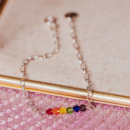 Rainbow Crystal Bracelet Salt and Sparkle