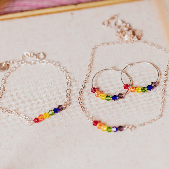 Rainbow Crystal Bracelet Salt and Sparkle