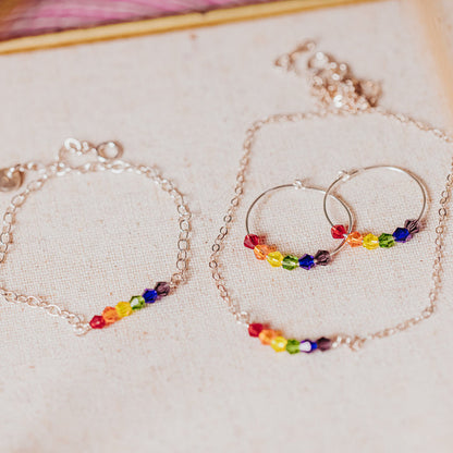 Rainbow Crystal Bracelet Salt and Sparkle