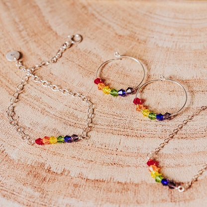Rainbow Crystal Bracelet Salt and Sparkle