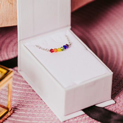 Rainbow Crystal Bracelet Salt and Sparkle