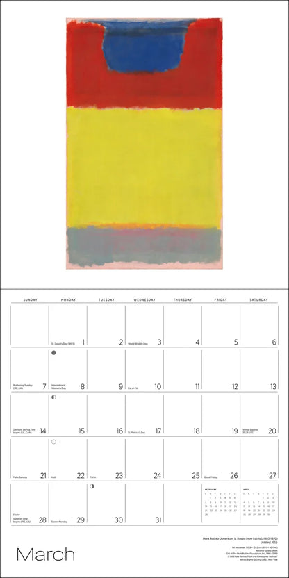 Rothko 2027 Wall Calendar