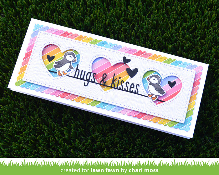 scalloped slimline with hearts: landscape