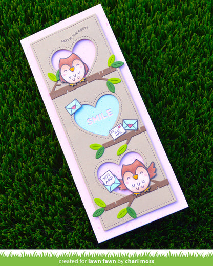 scalloped slimline with hearts: portrait