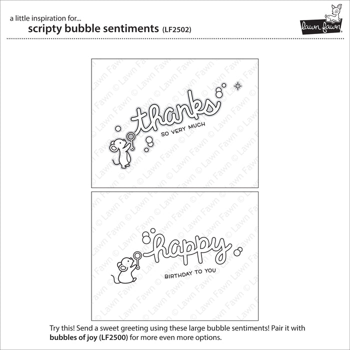scripty bubble sentiments