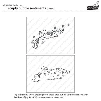 scripty bubble sentiments