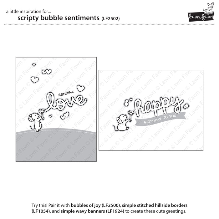 scripty bubble sentiments