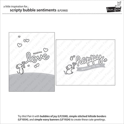 scripty bubble sentiments