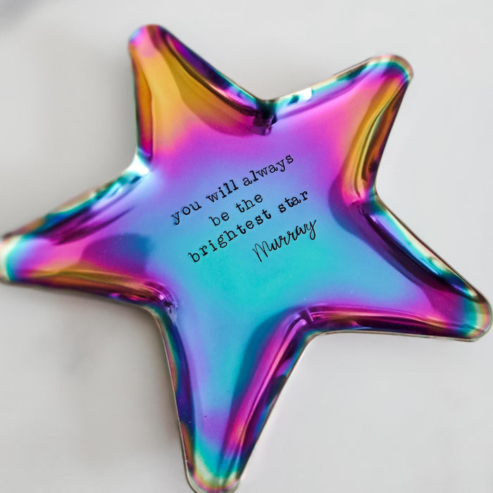 Shine Bright Graduation Star Dish , Graduation Keepsake Dish from Parent, Hand Stamped Star Trinket Dish, Personalized Grad Gift 2025 Salt and Sparkle