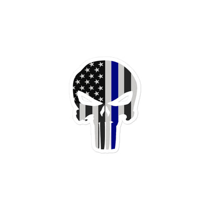 Skull Thin Blue Line Sticker - MM1