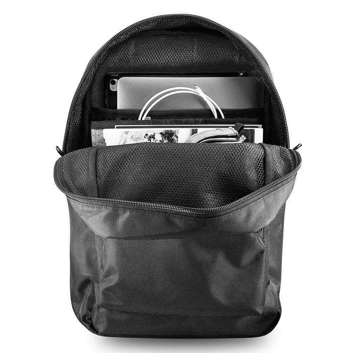 Water-Resistant Backpack Element: Skunk Bags, odor control, carbon lining, multiple compartments, rugged, ergonomic design.