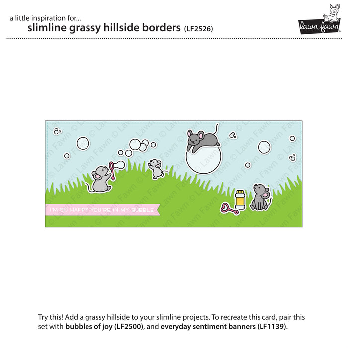 slimline grassy hillside borders