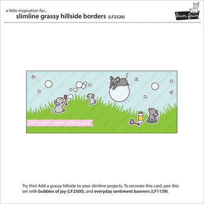 slimline grassy hillside borders
