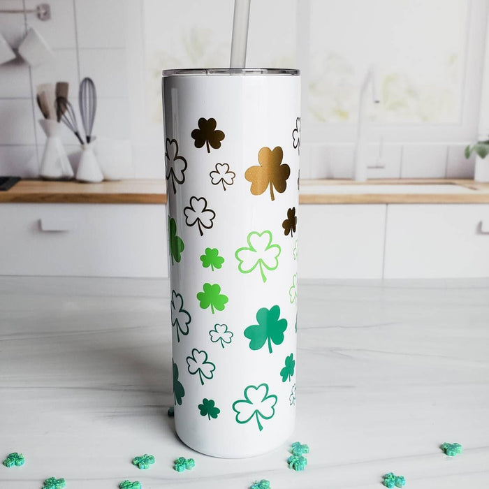 St. Patrick's Day Green Ombre Tumbler Salt and Sparkle