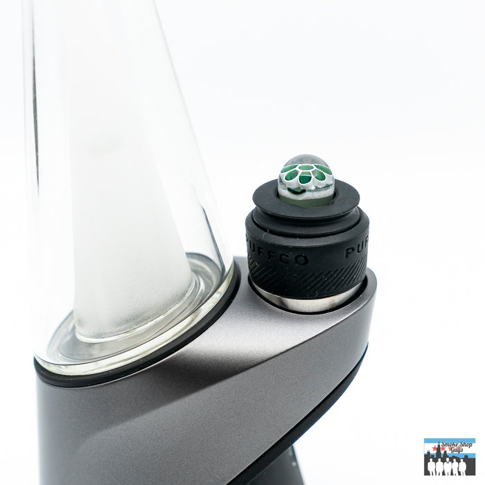 Artistic Flower Honeycomb Oculus Plug: Steve H Glass, Designed for Puffco Peak Pro, Unique Look, Perfect Fit, Premium Glass Material, Durable, Heat-Resistant, Functional Enhancement, Improves Airflow, Retains Concentrates, Handcrafted Artwork.
