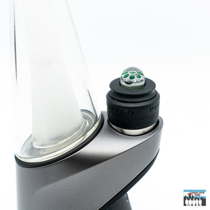 Artistic Flower Honeycomb Oculus Plug: Steve H Glass, Designed for Puffco Peak Pro, Unique Look, Perfect Fit, Premium Glass Material, Durable, Heat-Resistant, Functional Enhancement, Improves Airflow, Retains Concentrates, Handcrafted Artwork.
