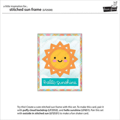 stitched sun frame