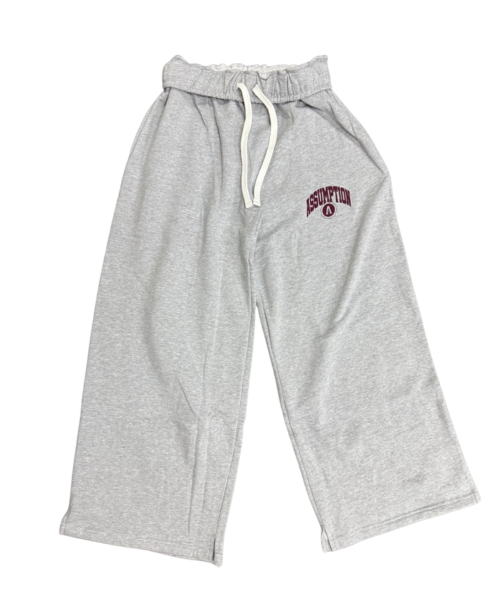 Sweatpants - Wide Leg Bottoms - Gray- Pennant