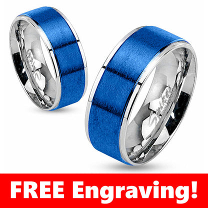 Thin Blue Line 2-Tone Ion Ring