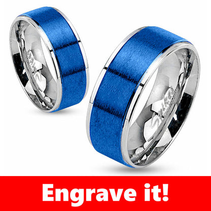Thin Blue Line 2-Tone Ion Ring